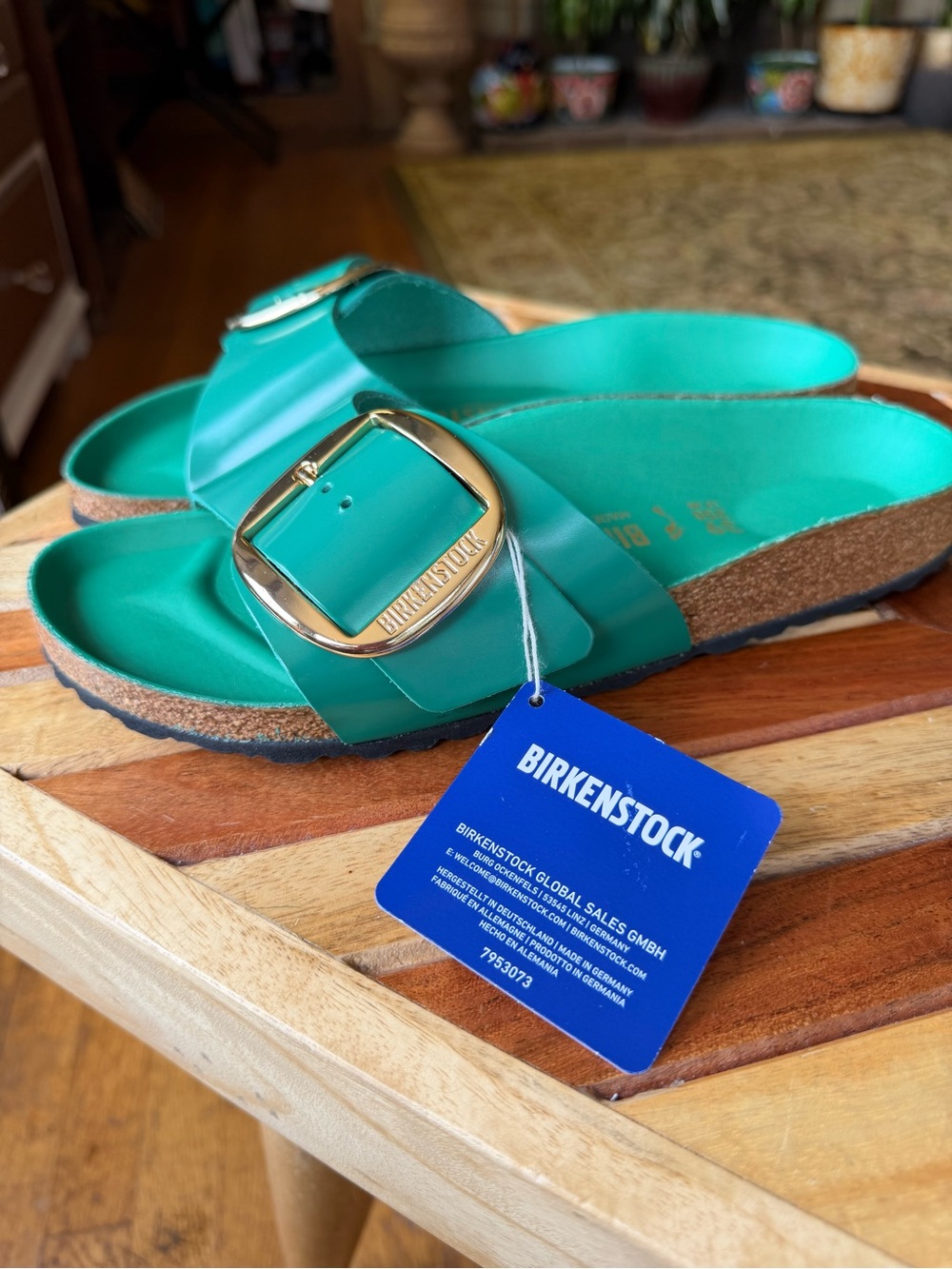 Birkenstock Madrid Big Buckle Digital Green NWT $150 - Picture 2 of 15